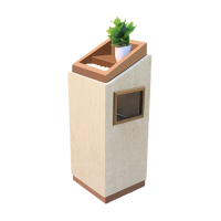 卫未来 酒店垃圾桶 玫瑰金米黄石 个