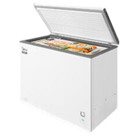 [官方正品]美的冰柜卧式大冷冻囤货301升商用家用 大容量冷藏冷冻转换冷柜 卧式冰箱 BD/BC-301KM(E)