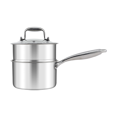 奶锅316不锈钢食品级加厚无涂层宝宝辅食锅电磁炉通用小蒸锅1310