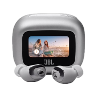 JBL LIVE BUDS 3 炫彩豆真无线蓝牙耳机(冰霜银)智能触屏自适应降噪音乐运动耳麦手机通用
