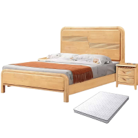 豫龙都床+床垫+床头柜 1.5m 套