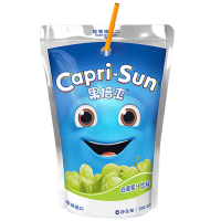 果倍爽小怪兽白葡萄口味饮料200ml*10袋儿童健康VC果汁整箱