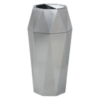 卫未来 商用垃圾桶 亮光银沙钢 个