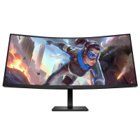 惠普(HP)OMEN 34Q 34英寸3K电竞游戏显示器 带鱼屏(180Hz高刷 1ms GTG IPS曲面HDR400 双3W扬声器沉浸听感 WQHD)