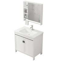 豫龙都洗漱台浴室镜80cm套