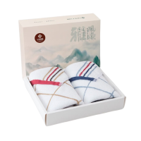 洁丽雅毛巾礼盒两条装76*34cm纯棉加厚毛巾6917(包装随机)