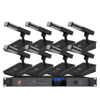 惠度(HuiDu)HD-6610专业有线手拉手会议麦克风数字控制讨论型大小型工程安装会议电容话筒一拖三十