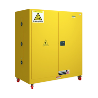 翌嘉YJ4121008 蓄电池充电柜电瓶车电池存放柜安全柜阻燃散热锂电池充电防爆柜 110加仑黄色