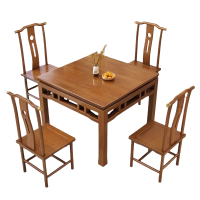 伟樽实木餐桌118*118*77cm+椅子*8套
