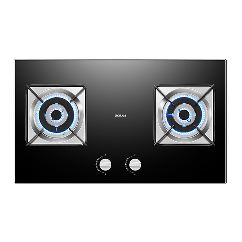老板(ROBAM)5.2kW燃气灶双眼灶煤气灶单灶具燃气灶煤气炉钢化玻璃灶台炉具炉灶带熄火保护台嵌两用30B6D天然气