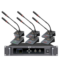 惠度(HuiDu)YX-X2S有线手拉手会议麦克风系统视频跟踪智能高保真抗干扰展厅工程讨论电容鹅颈话筒一拖四