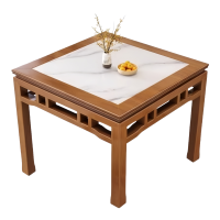 伟樽岩板方桌餐桌118*118*77cm张
