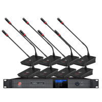 惠度(HuiDu)HD-6610S专业有线手拉手会议麦克风数字控制讨论型大小型工程安装会议电容鹅颈话筒一拖三十