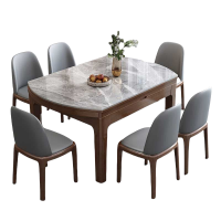 铭思达岩板餐桌1.2米一桌四椅套