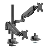 松能电脑桌 松能上下屏T660P-2B双屏机械臂升降旋转 电脑桌6252