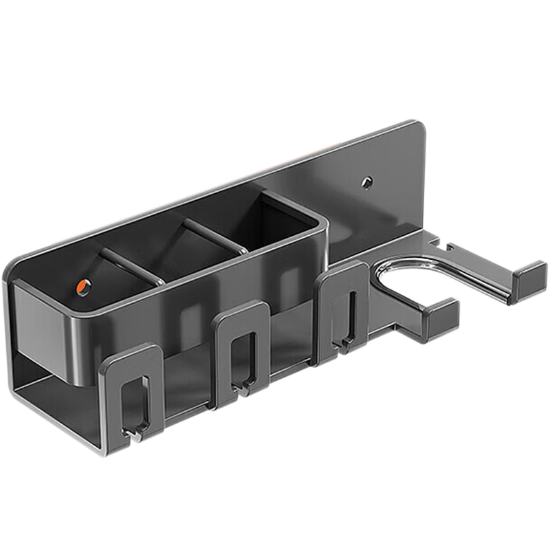 佳帮手牙刷置物架壁挂式带吹风机架带杯三位枪灰JBS-YSJ-FB03-DGY