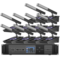 惠度(HuiDu)HD-8700M专业有线手拉手会议麦克风讨论话筒工程系统阵列桌面电容话筒会议主机