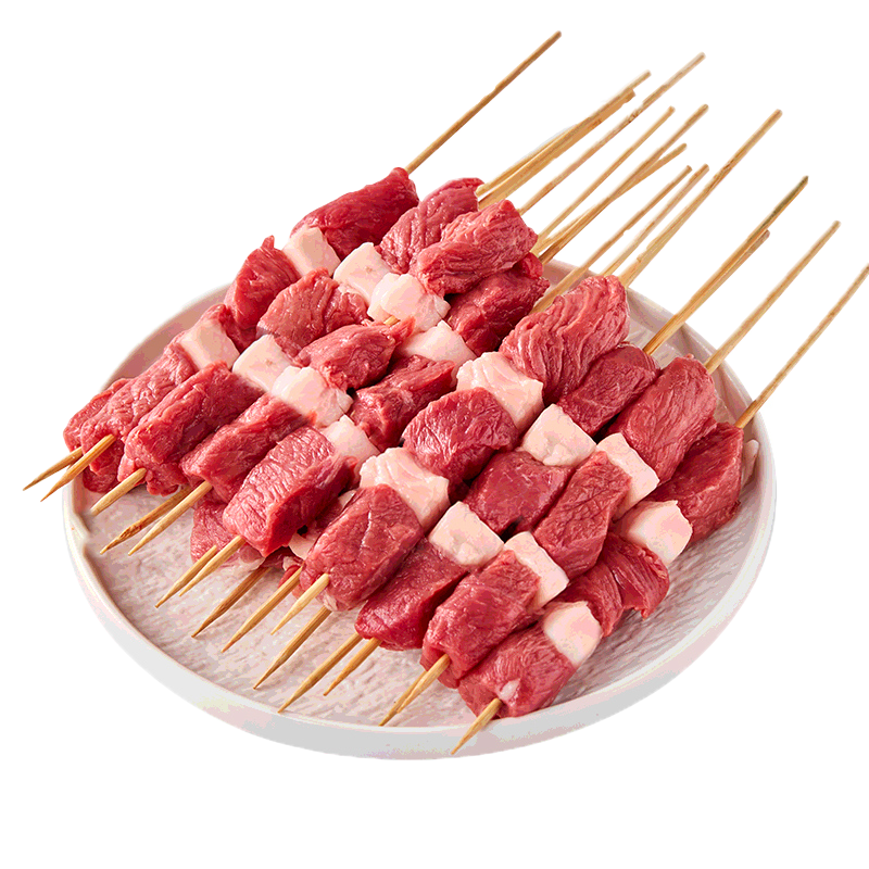 货出六盘 宁夏西吉精选农户散养黄牛 现做宁夏滩羊 套餐组合 牛羊肉串组合各2斤