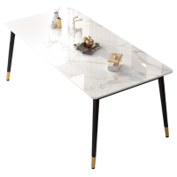 筑亮 岩板餐桌 130*70*75cm张