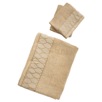 恒源祥TAL1016含情脉脉竹纤维浴巾-咖三件套