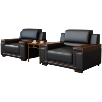 静科办公沙发单人位黑色110*83*88cm张