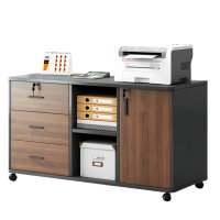 智叶舟资料文件柜三抽两格100*40*60cm台