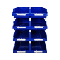 翌嘉YJ4121776 斜口组合式零件盒收纳分类货架型盒箱 蓝色 8只装 730*490*1200