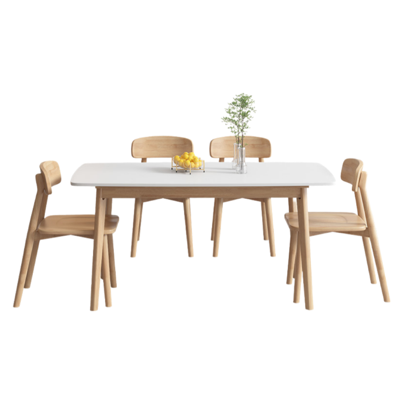 静科实木餐桌椅140*80*75cm一桌六椅组合