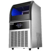 lecon/乐创 制冰机大型商用奶茶店设备 全自动小型冰块制作机方冰 50冰格-55KG GS-XB-125G