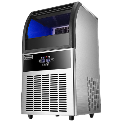 lecon/乐创 制冰机大型商用奶茶店设备 全自动小型冰块制作机方冰 50冰格-55KG GS-XB-125G