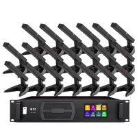 惠度(HuiDu)HD-6800有线手拉手会议麦克风视频跟踪智能抗干扰展厅工程电容方管话筒一拖八