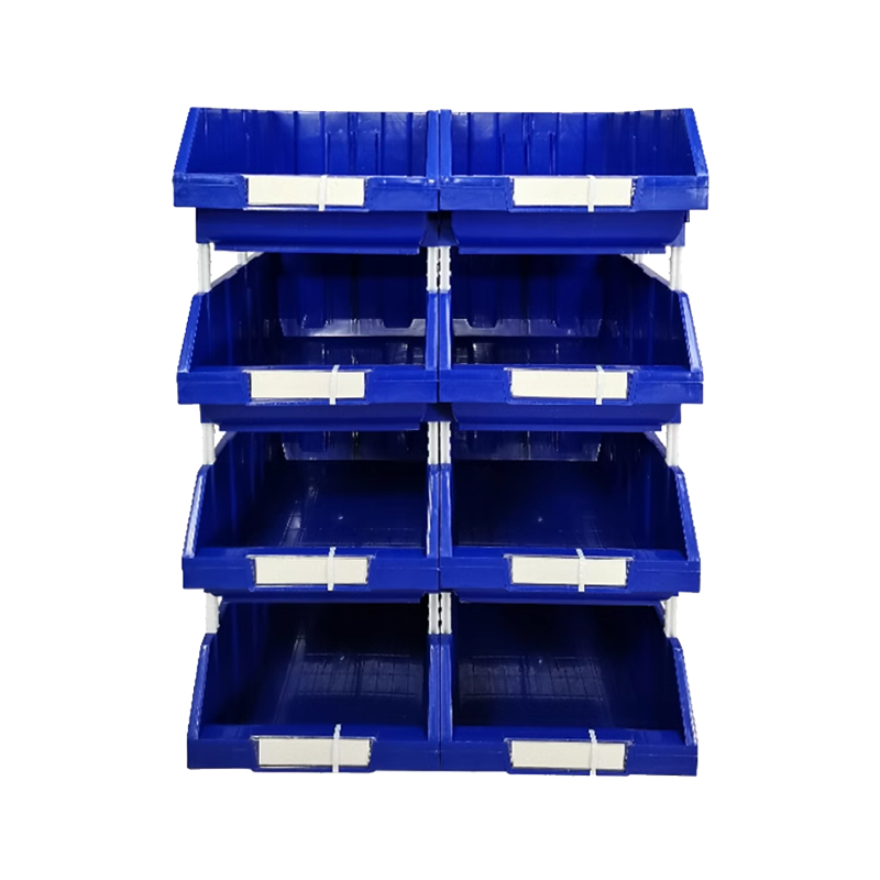 翌嘉YJ4121779 斜口组合式零件盒收纳分类货架型盒箱 蓝色 8只装 820*603*1070