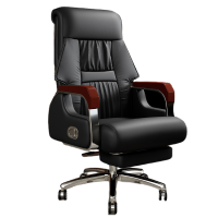 蕃蒂办公椅黑色西皮把