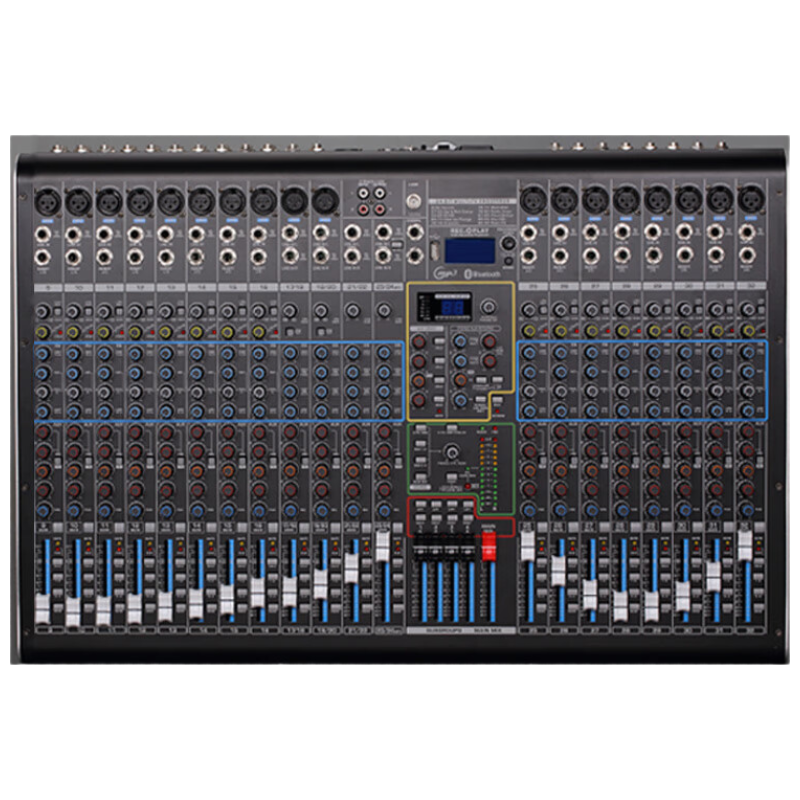 润普Runpu RP-MTY8024UX 国产化专业调音台舞台演出视频会议本地扩音模拟24路4编组4AUX输出调音台QY