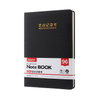 宝克(BAOKE)NB3425 PU皮质25K会议记录本商务办公专用软皮面记事本笔记本 96页/本 一本装