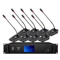 惠度(HuiDu)YH-880S有线手拉手会议麦克风工程系统大小型多功能桌面台式电容鹅颈话筒一拖十