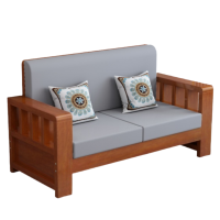 智叶舟木质沙发双人位140*63*90cm张