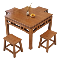 伟樽实木餐桌98*98*77cm+凳子*4套