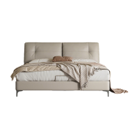 喜临门 - 缓缓[床架] 皮床 双人床主卧真皮大床复古风卧室婚床家具