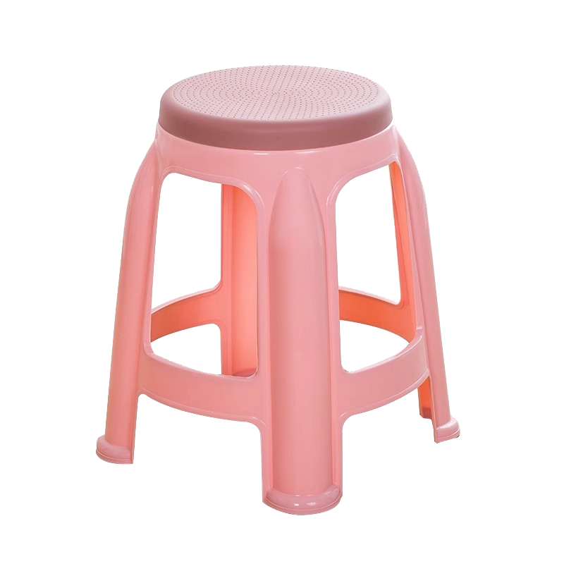 质凡 PP加厚塑料红色圆凳 直径28*高46cm/张