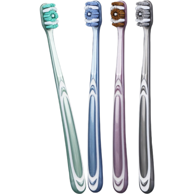 安居先森成人适中小头软毛深层洁净牙刷四色随机4只装an2402110