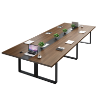 质凡办公会议桌长方形会议桌长桌大型会议洽谈桌椅组合家具 3.5*1.2*0.75m会议桌