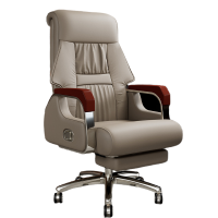 蕃蒂大班椅卡其色牛皮把