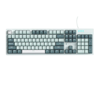 雷神(ThundeRobot)K104松石 104键 有线机械键盘 混彩背光键盘 电脑游戏笔记本办公家用 全键无冲 红轴