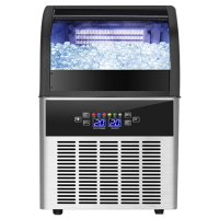 乐创(lecon)制冰机商用制冰机冰块机奶茶店全自动大型方冰机大型 55冰格-70KG GS-XB-180Z