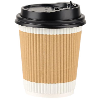 梵澜狸瓦楞有盖防烫纸杯Z82