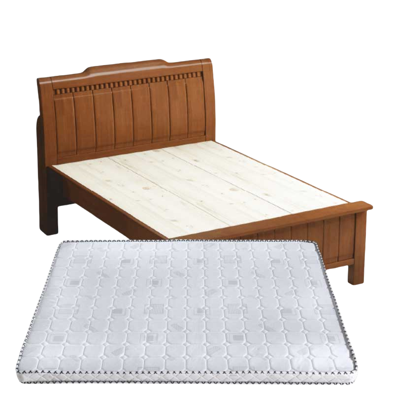 铭思达实木床含床垫1.2米张