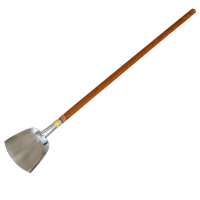 不锈钢 大锅铲木柄大炒铲学校工厂食堂厨师用大铁锹大锅菜炒菜铲子 17cm铲头+1米红木棍