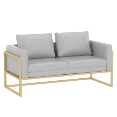 智叶舟休闲沙发双人位128*65*68cm张