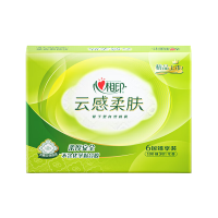 心相印抽纸云感三层立体压花塑装面巾纸100抽6包*12提DT17100